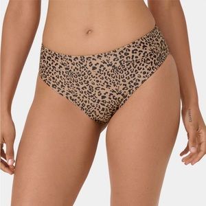 HALARA Triangle Leopard Print Bikini Bottom, NWT, Size M, Dark Leopard Print